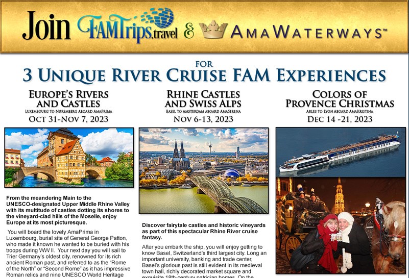 3 Unique AMA River Cruise Fall FAM Experiences!